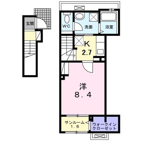 メゾングレーヌ龍野町の物件間取画像